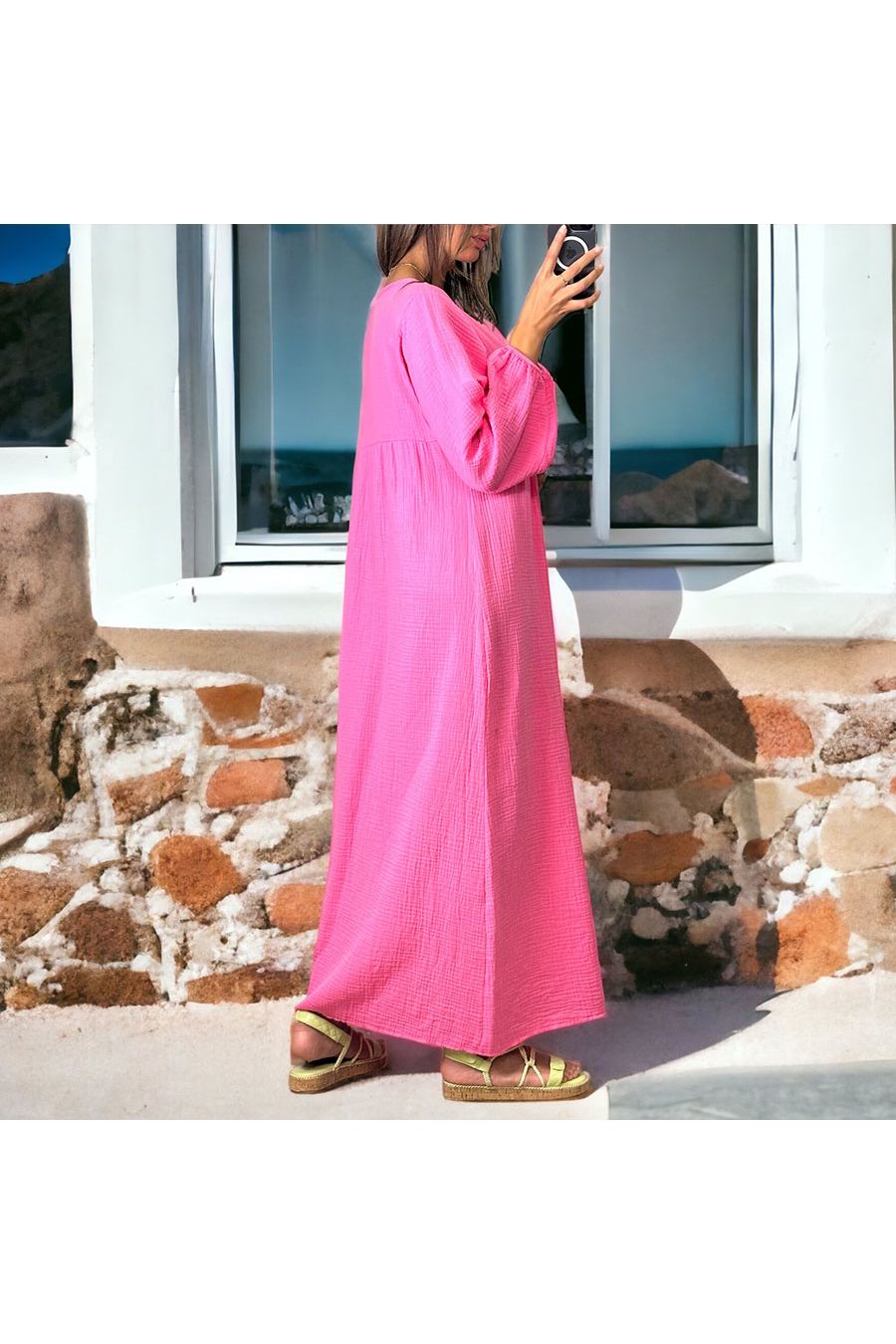 Longue robe fushia - 3