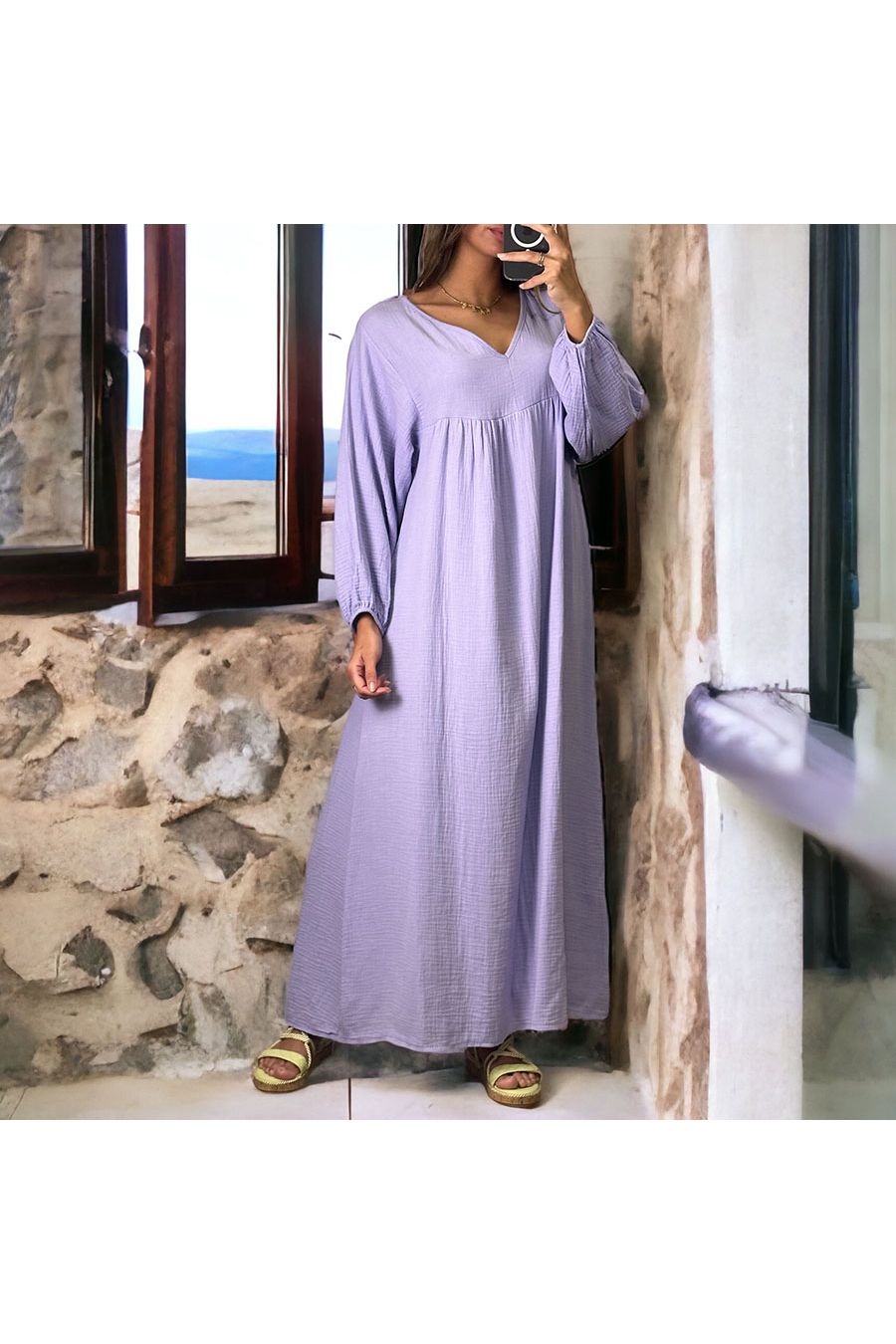 Longue robe lila - 1