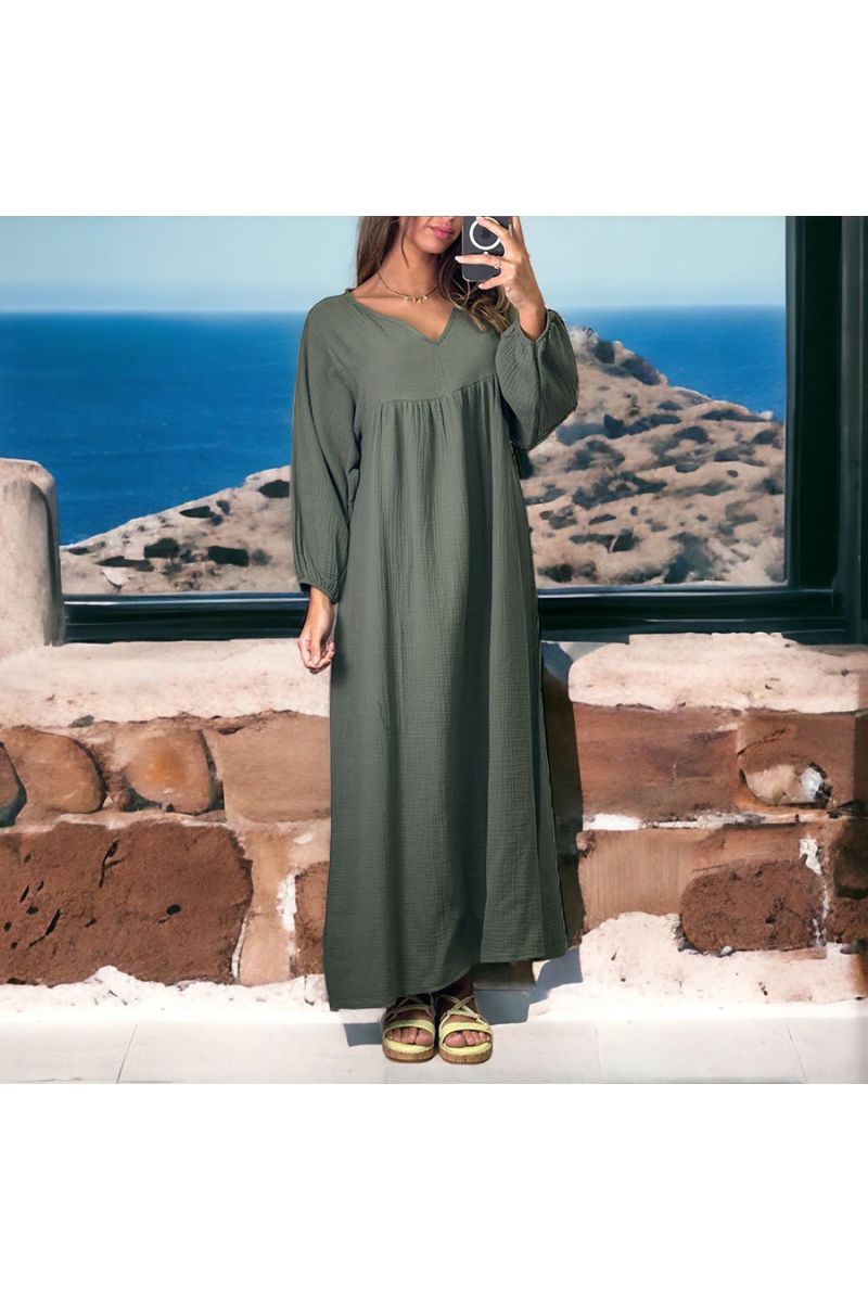 Longue robe kaki - 1