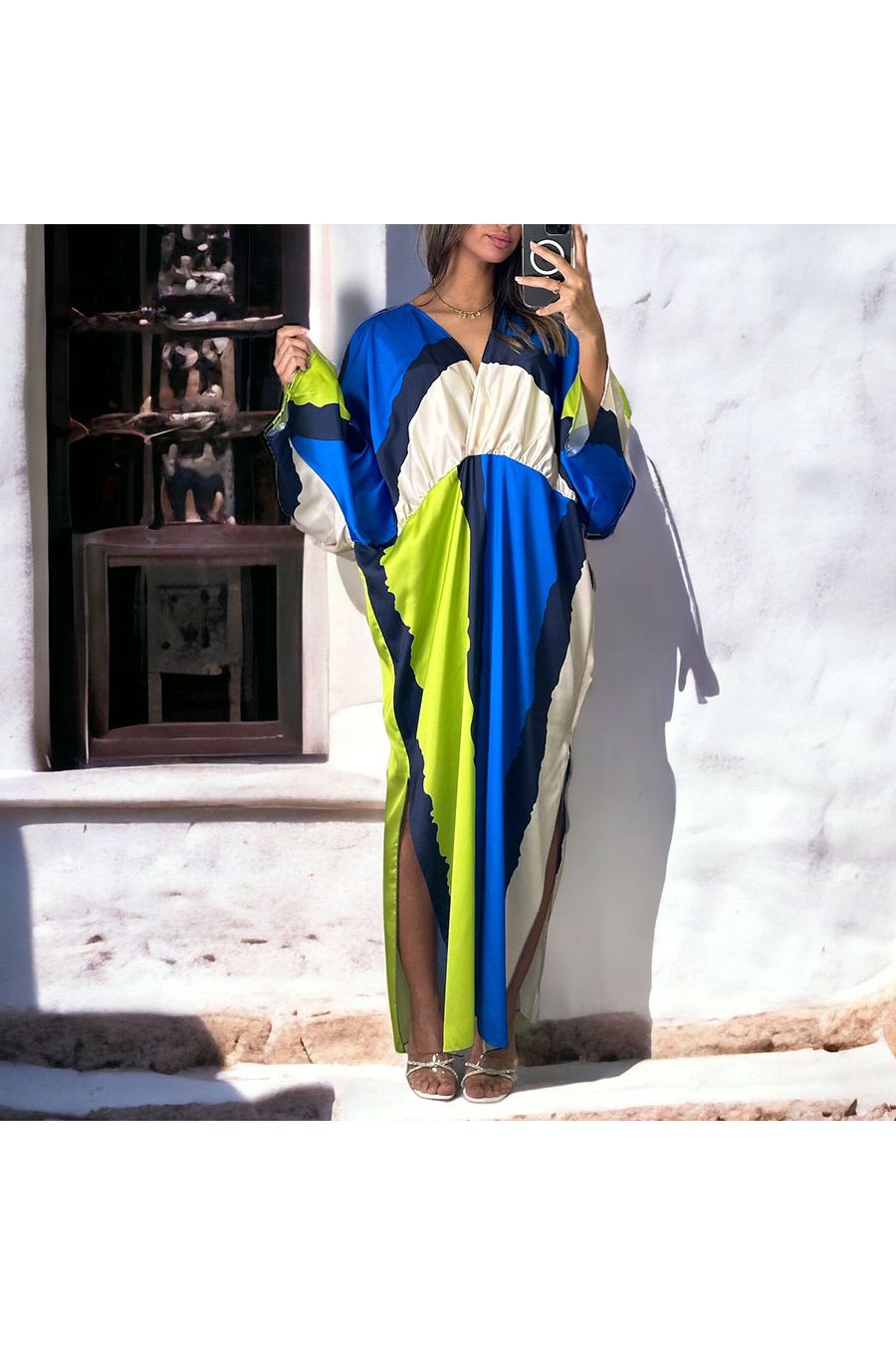 Long royal satin dress - 2