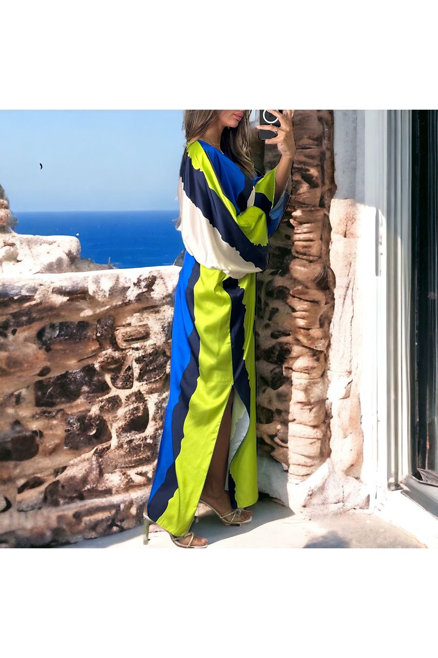 Longue robe royal satiné - 3