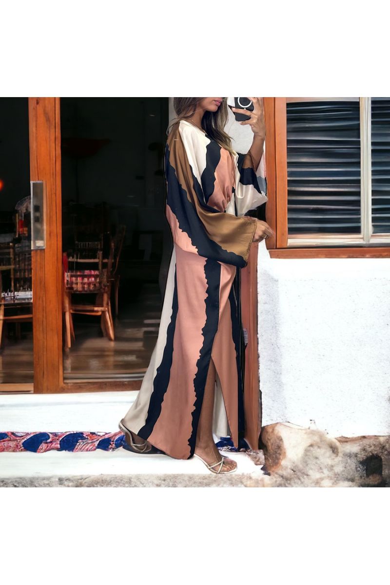 Long pink satin dress - 2 Long pink satin dress - 2