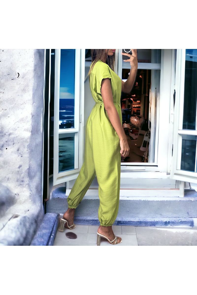 Anise oversized V-neck jumpsuit - 3