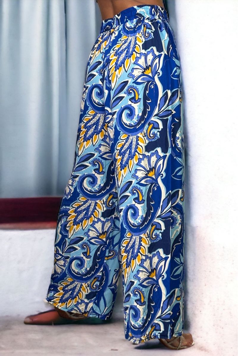 Pantalon palazzo royal imprimé - 1