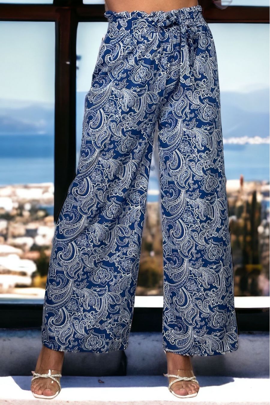 Pantalon palazzo marine imprimé - 3