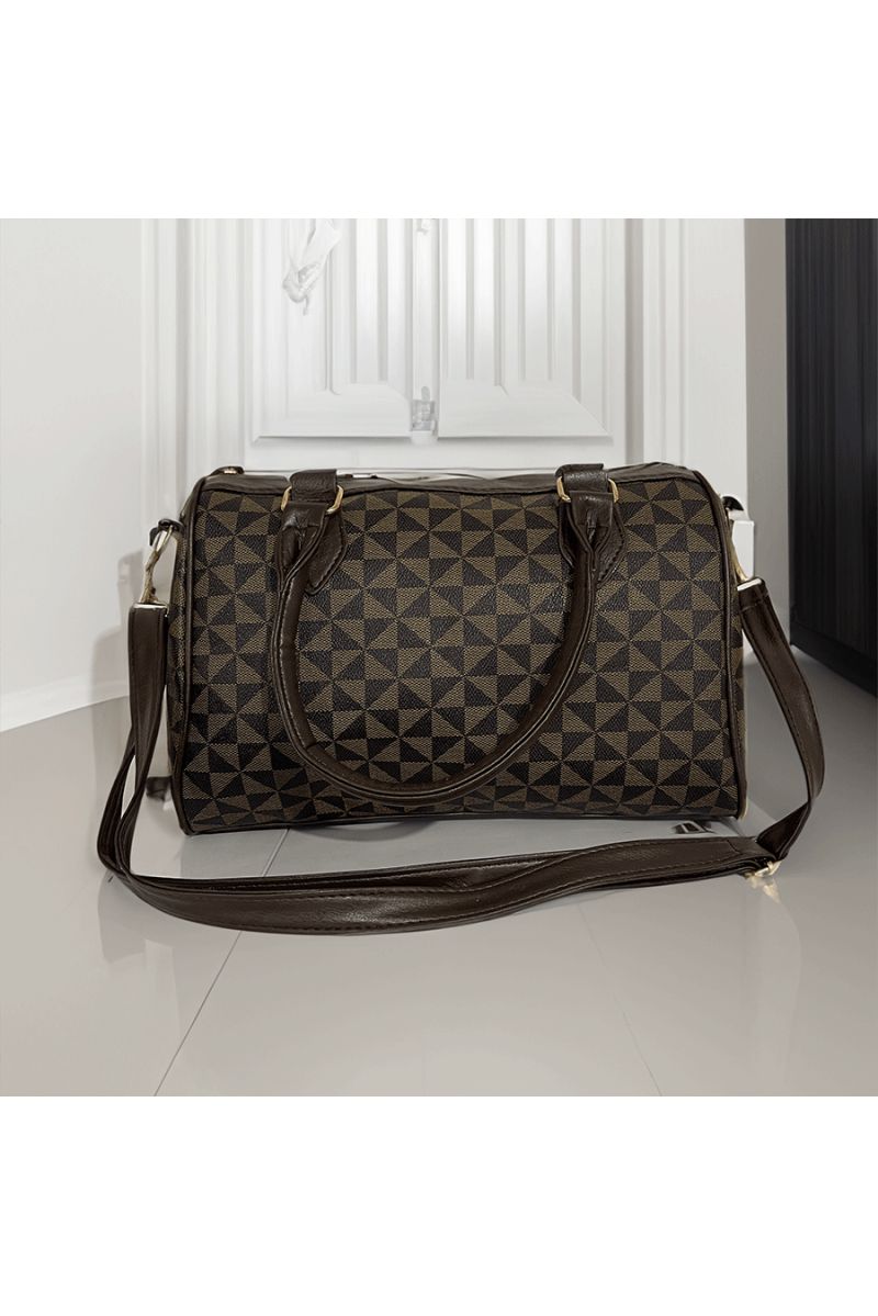 Brown bowling handbag - 3