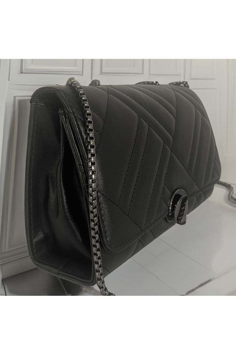 Sac à main noir matellasé - 2