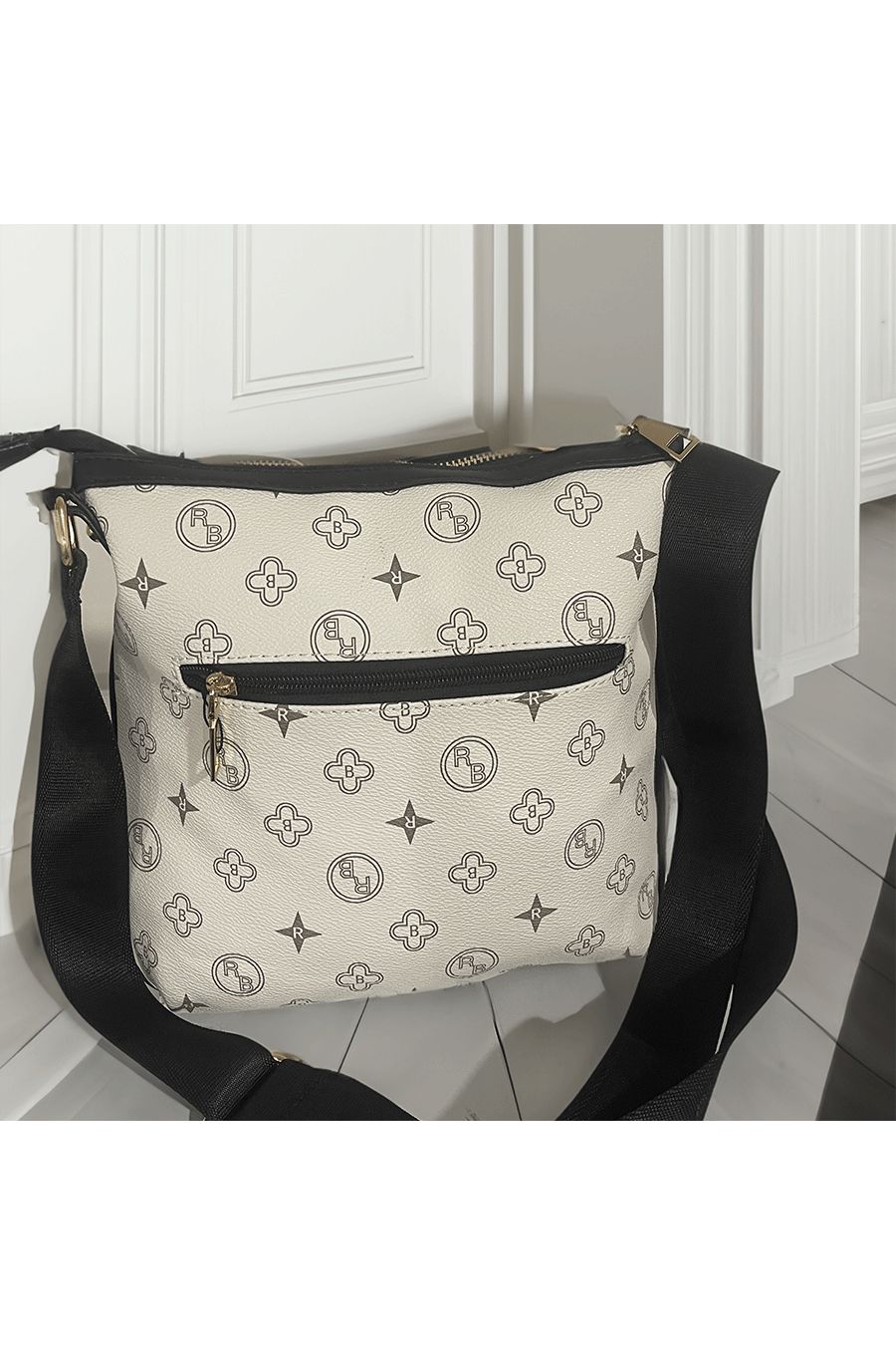 Patterned white handbag - 4