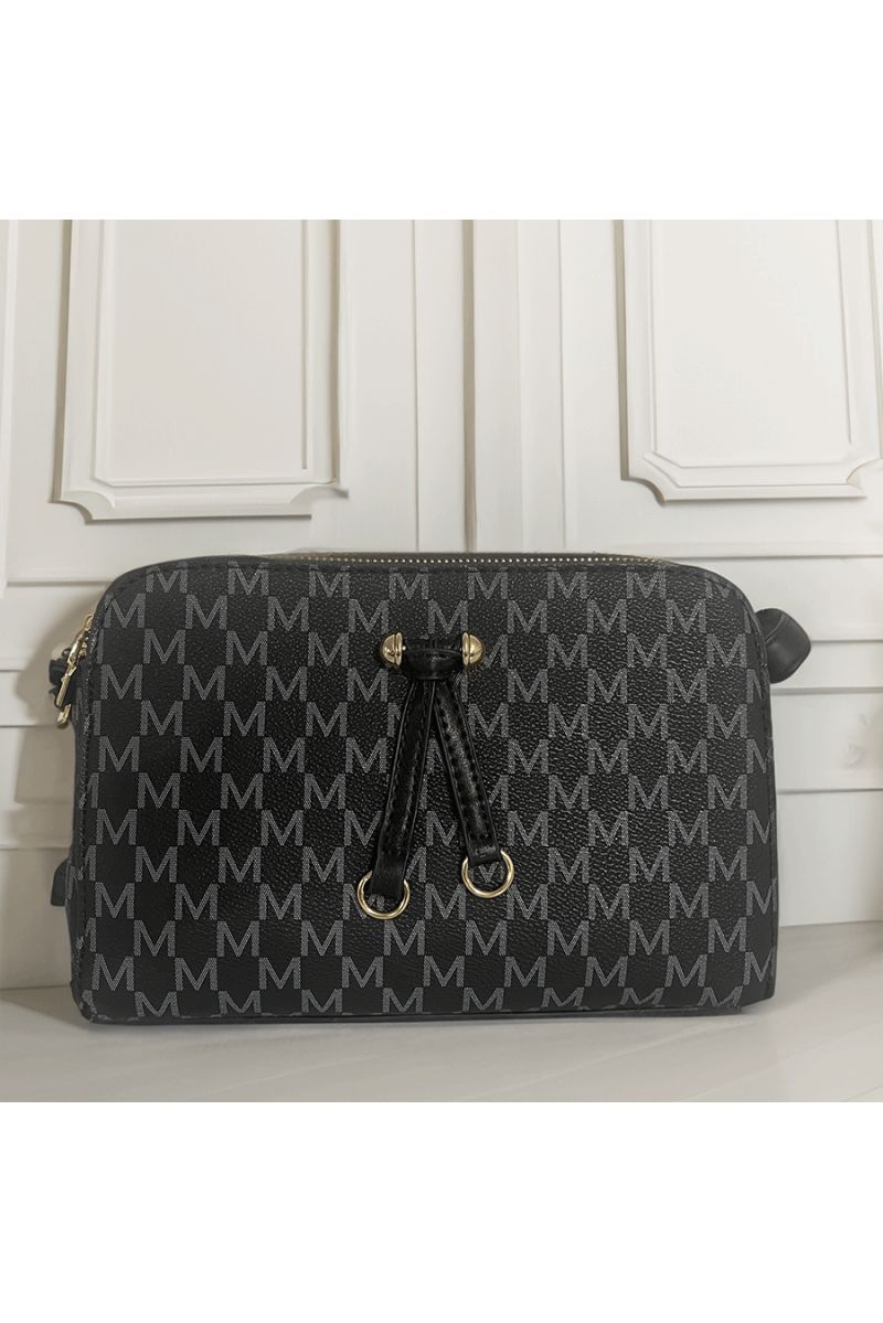 Sac à main noir à motif M - 2 Sac à main noir à motif M - 2