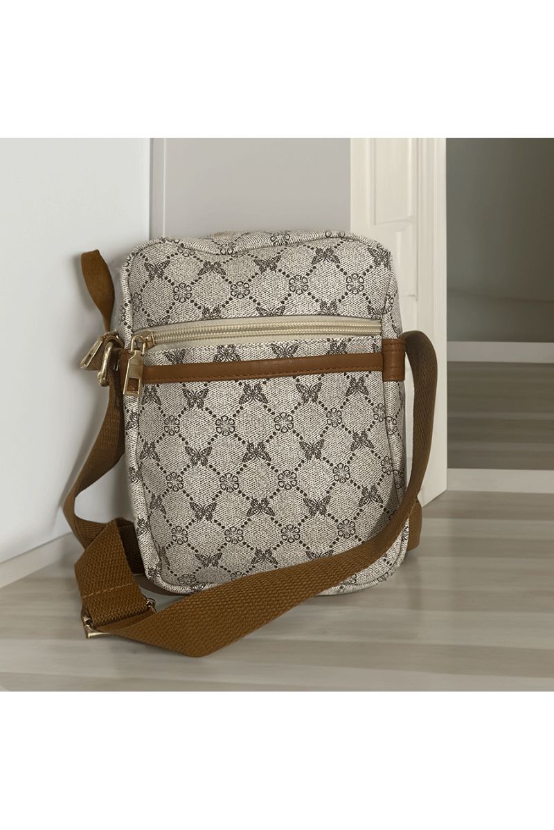 Beige etui met patroon - 3