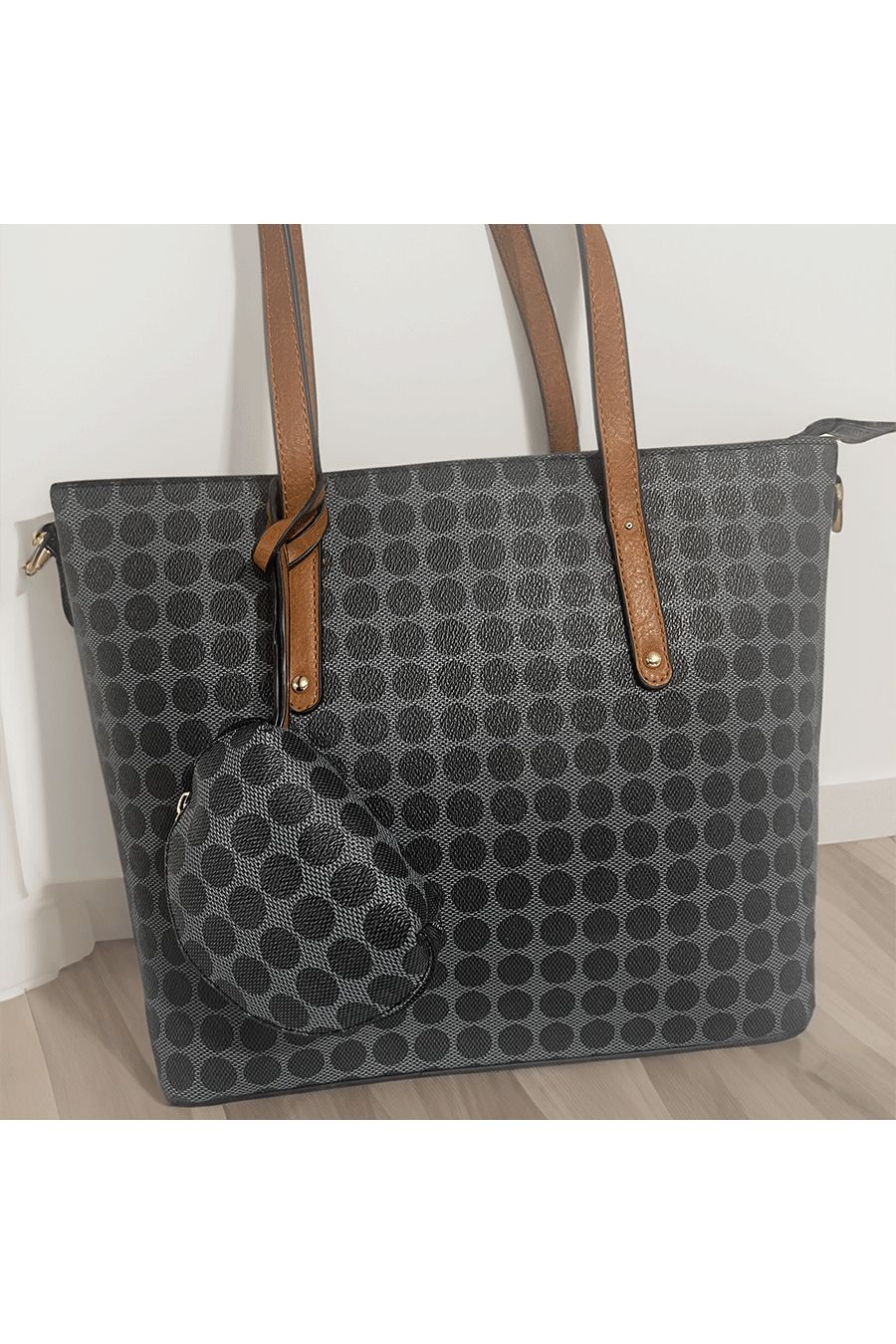 Patterned black handbag - 2