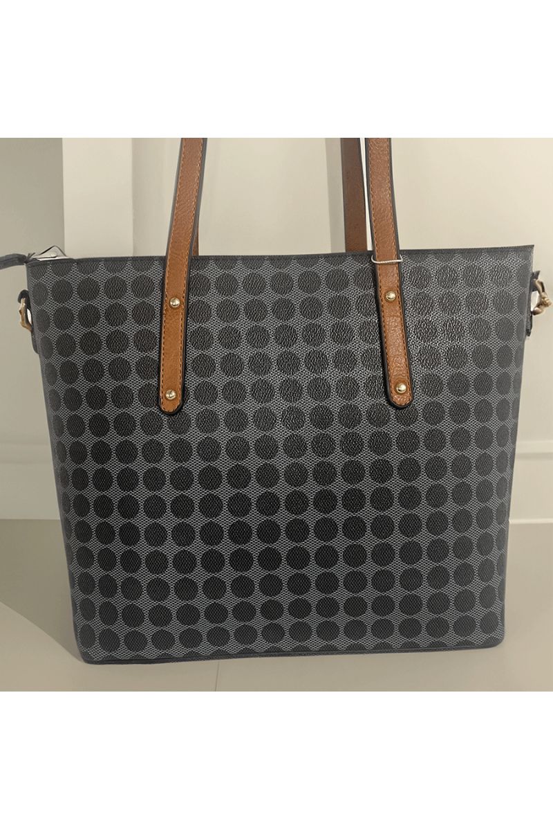 Sac à main noir à motif - 3 Sac à main noir à motif - 3