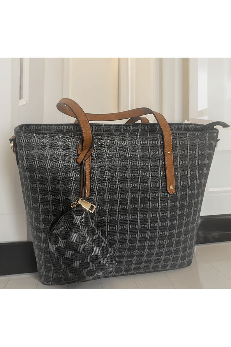 Sac à main noir à motif - 5 Sac à main noir à motif - 5