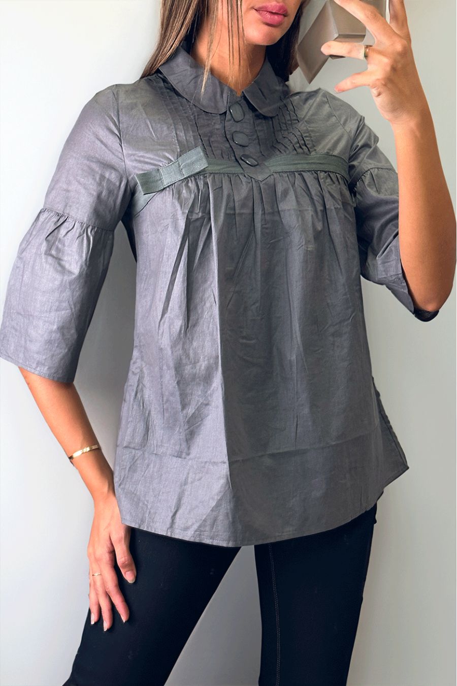 Partij van 79 grijze blouse in S/M en M/L - 3
