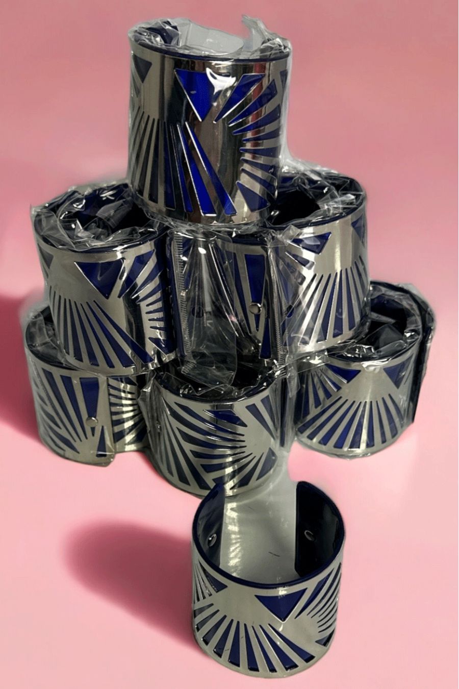 Lot de 12 bracelets argent et royal  - 1