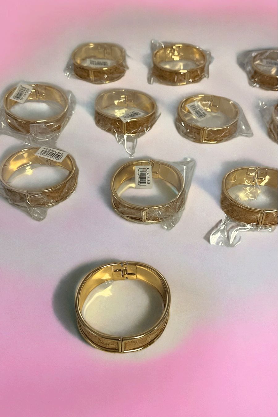 Set of 12 golden bracelets - 1