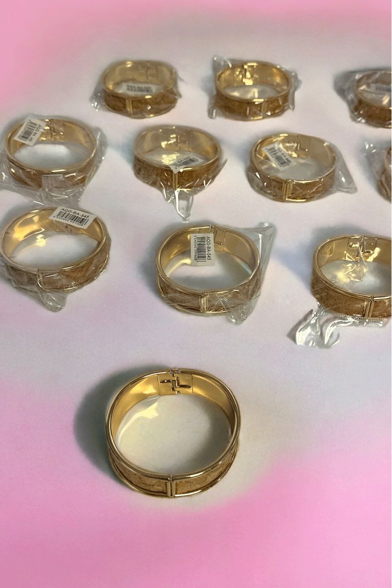 Set of 12 golden bracelets - 1