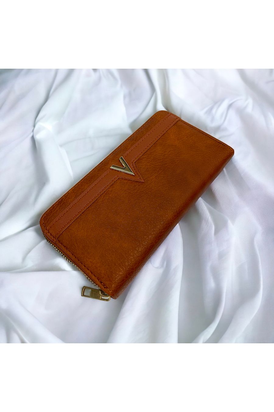 Porte feuille V camel  - 1