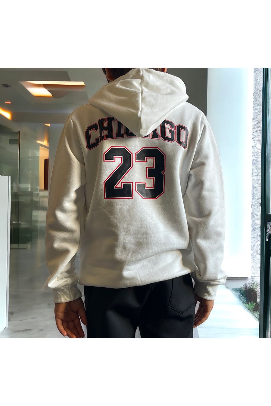 Sweat enfant en blanc avec écriture CHICAGO - 1