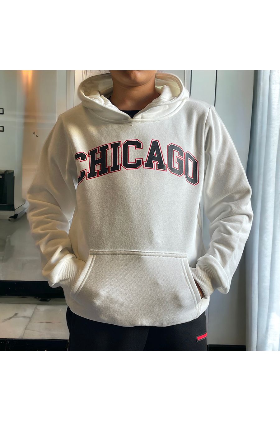 Sweat enfant en blanc avec écriture CHICAGO - 4