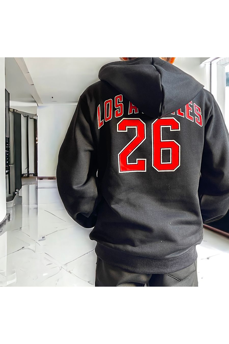 Sweat enfant en noir avec écriture LOS ANGELES - 1