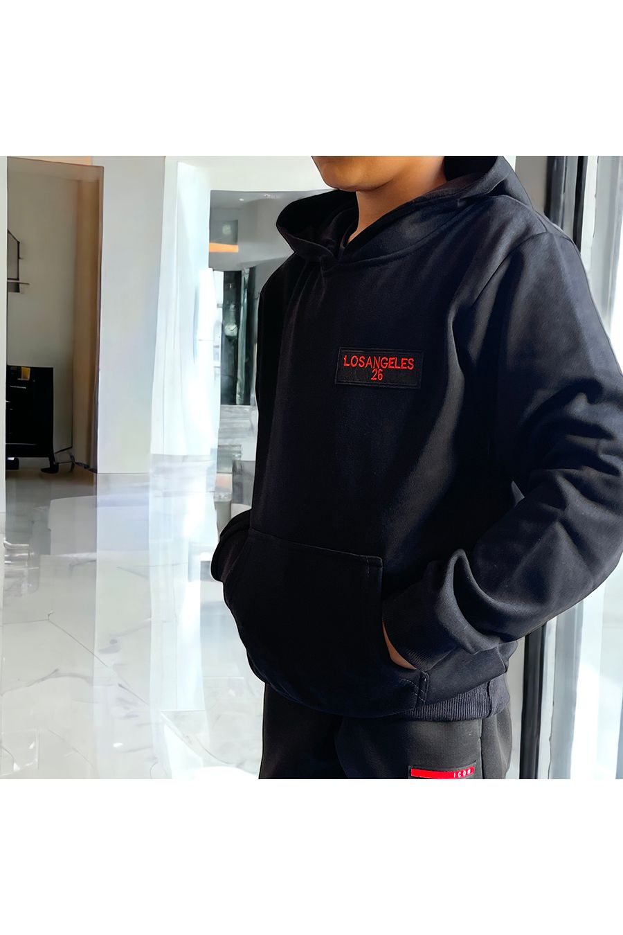 Sweat enfant en noir avec écriture LOS ANGELES - 2
