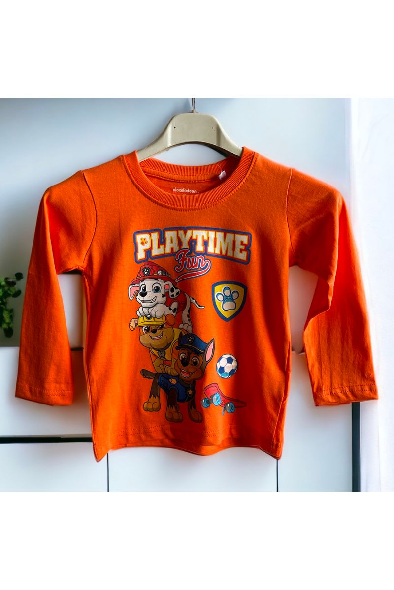 T-shirt PAT PATROL manche long enfant en orange - 1