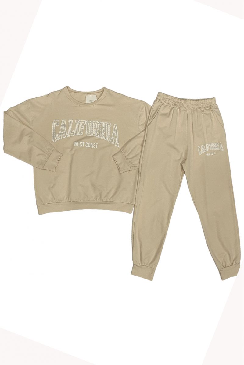 Ensemble jogging California beige - 1