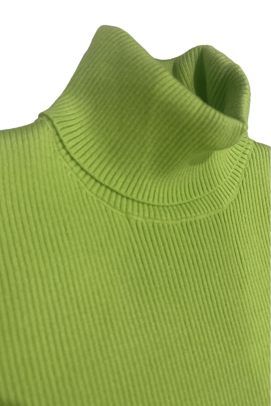 Black oversized turtleneck sweater and stretch rib knit jeggings set - 2