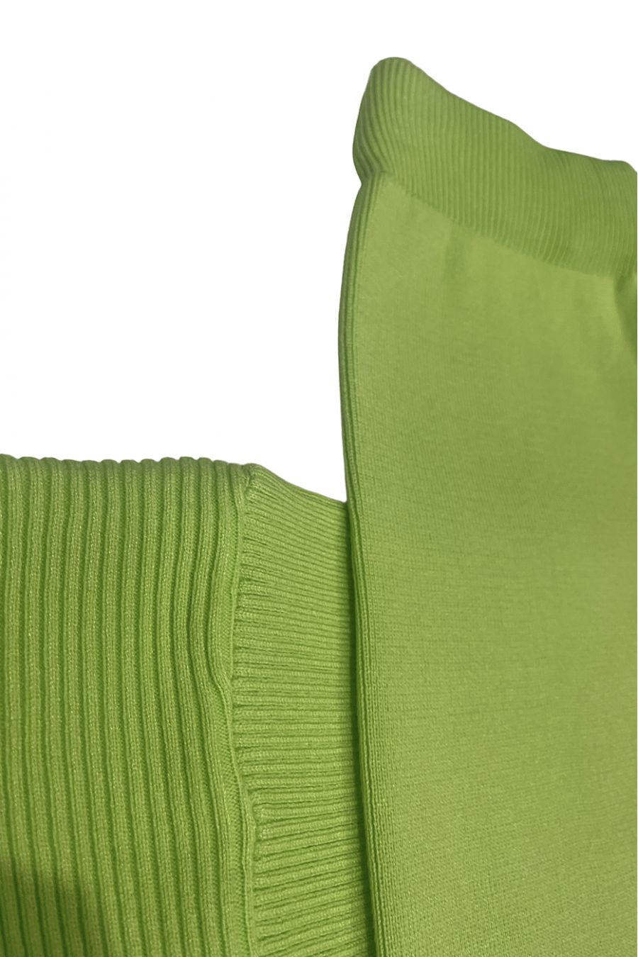 Set van zwarte oversized coltrui en stretch ribgebreide jegging - 3