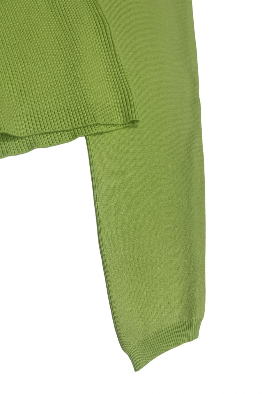 Black oversized turtleneck sweater and stretch rib knit jeggings set - 4