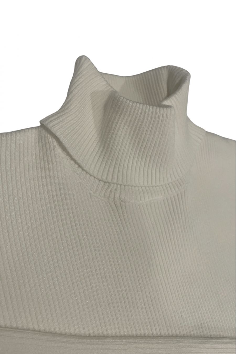 Black oversized turtleneck sweater and stretch rib knit jeggings set - 2