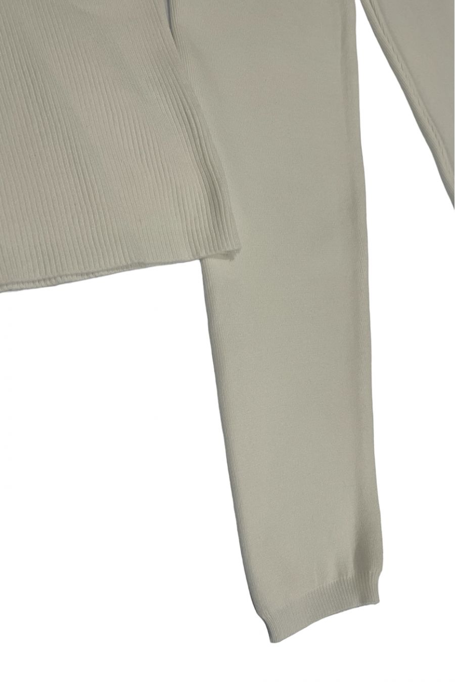 Set van zwarte oversized coltrui en stretch ribgebreide jegging - 4