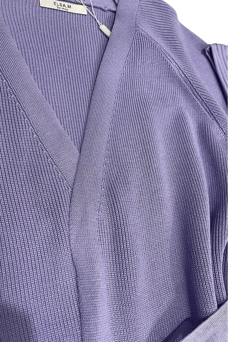 3-piece set vest tank top and purple palazzo pants - 2