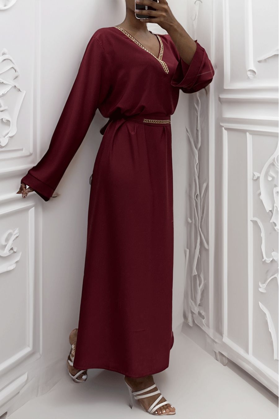 Abaya Rania burgundy - 2