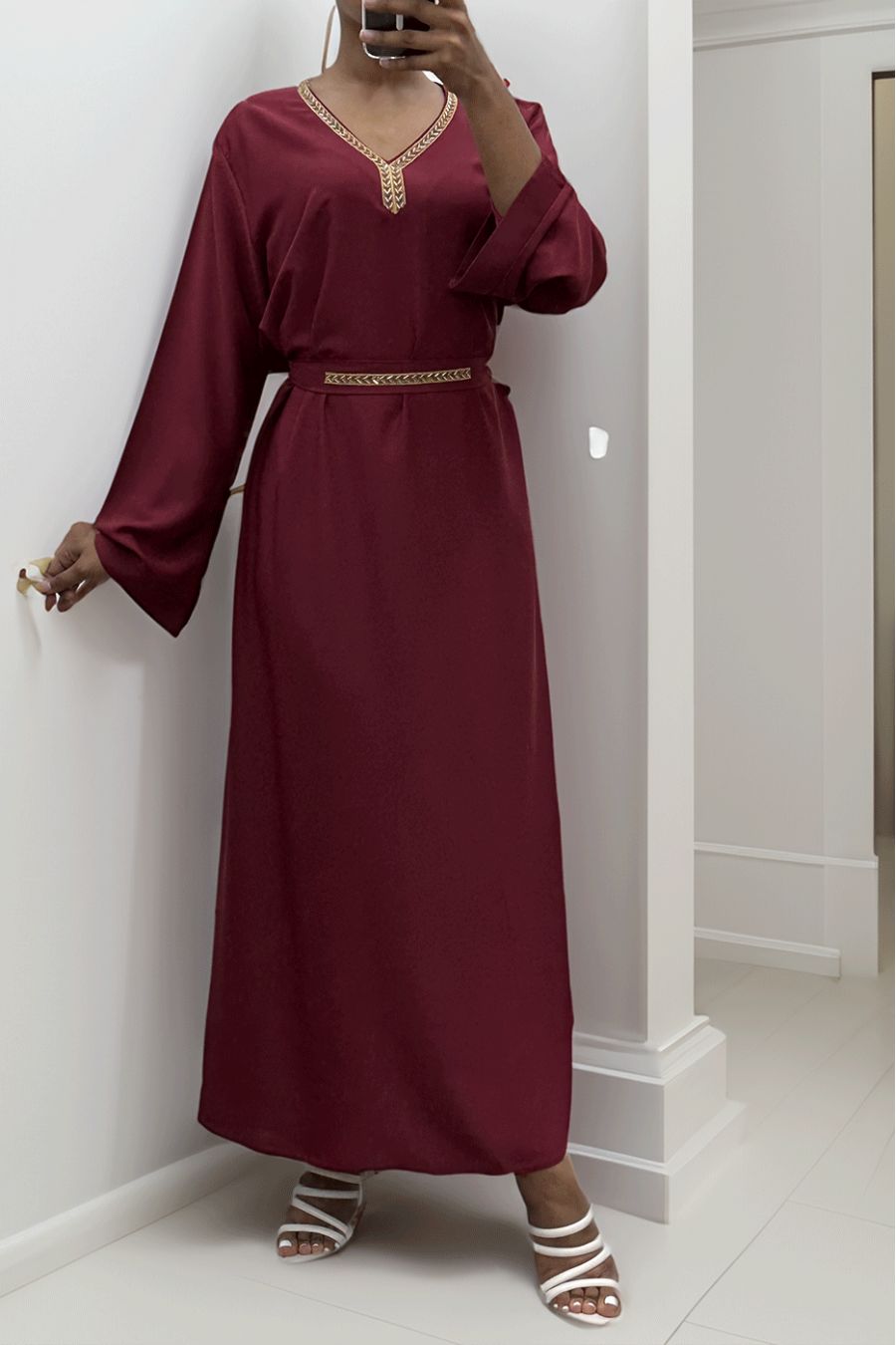 Abaya Rania burgundy - 4