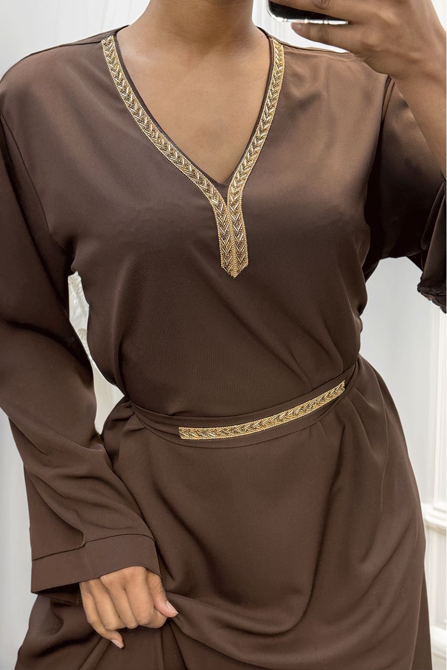Abaya Rania chocolate - 1