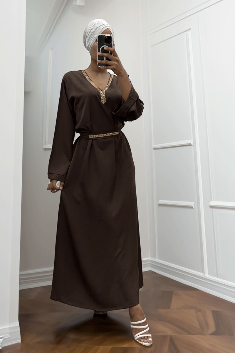 Abaya Rania-chocolade - 3