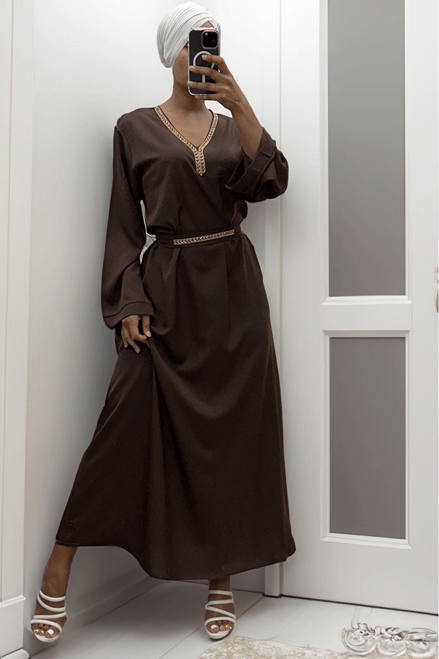 Abaya Rania choco  - 4