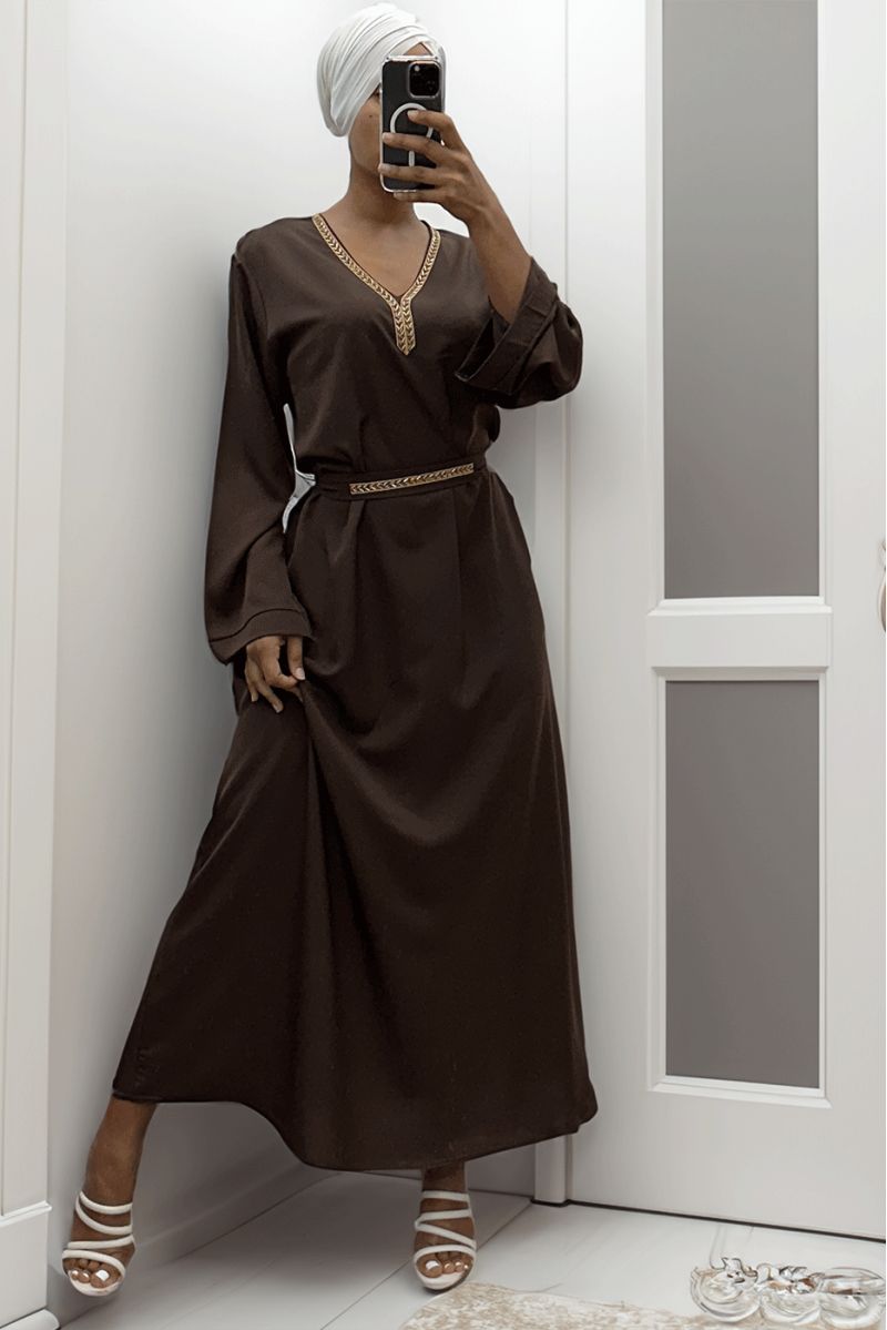 Abaya Rania-chocolade - 4