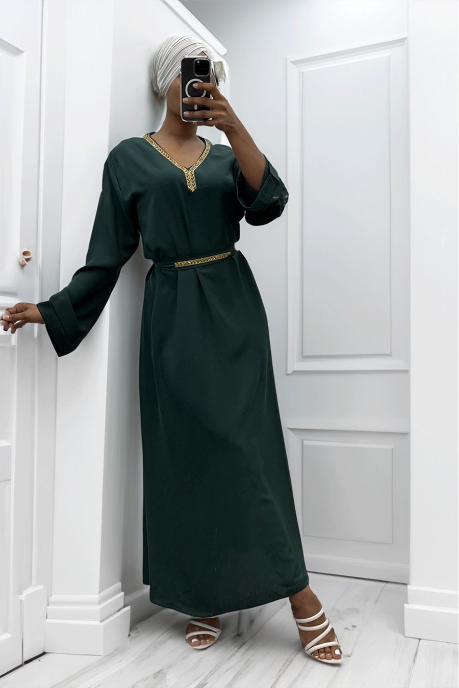 Abaya Rania vert - 3