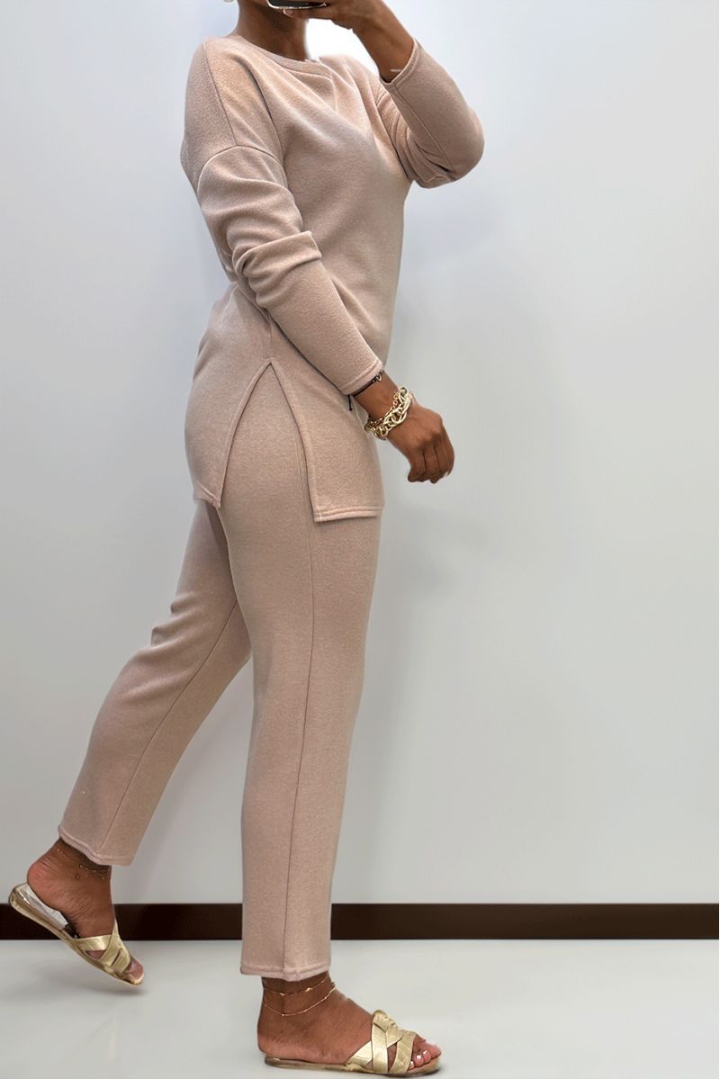 Ensemble tunique et pantalon rose - 5