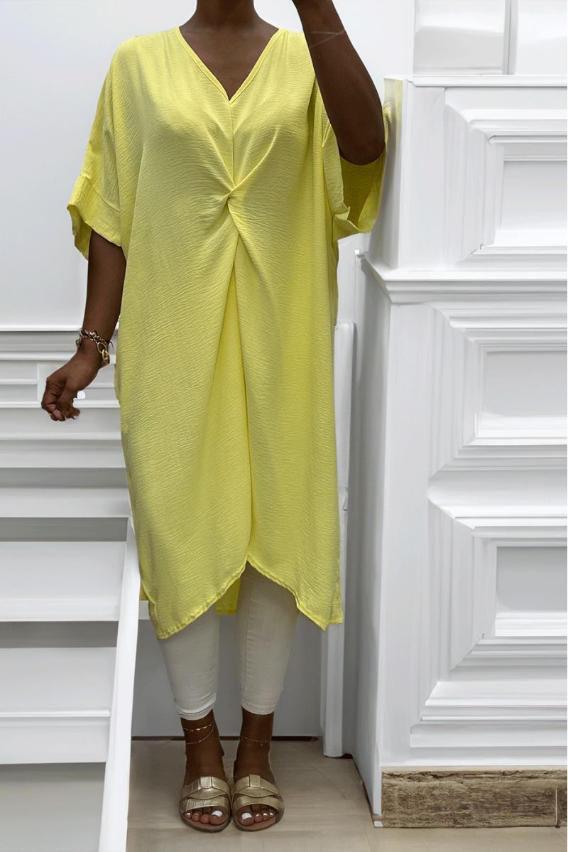 Gele gedraaide jurk - 1