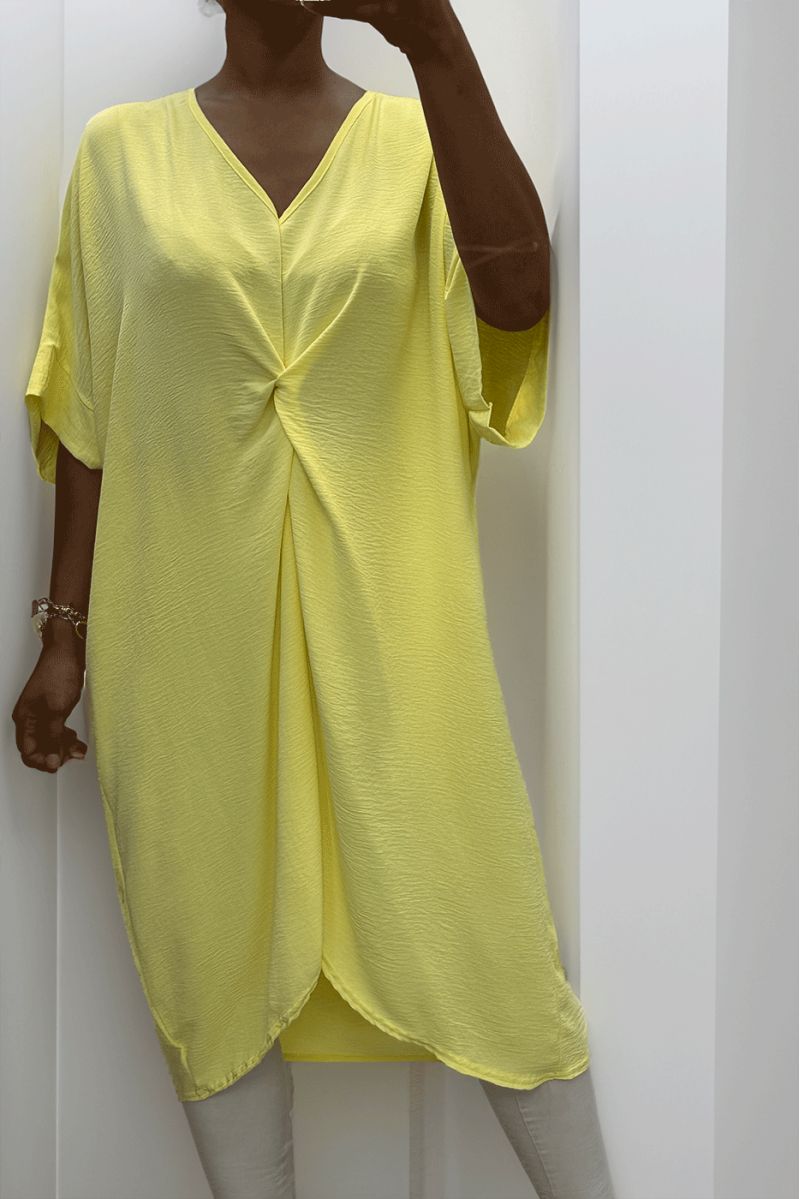 Gele gedraaide jurk - 2