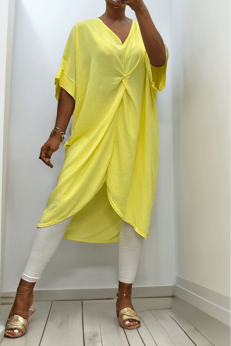 Gele gedraaide jurk - 3