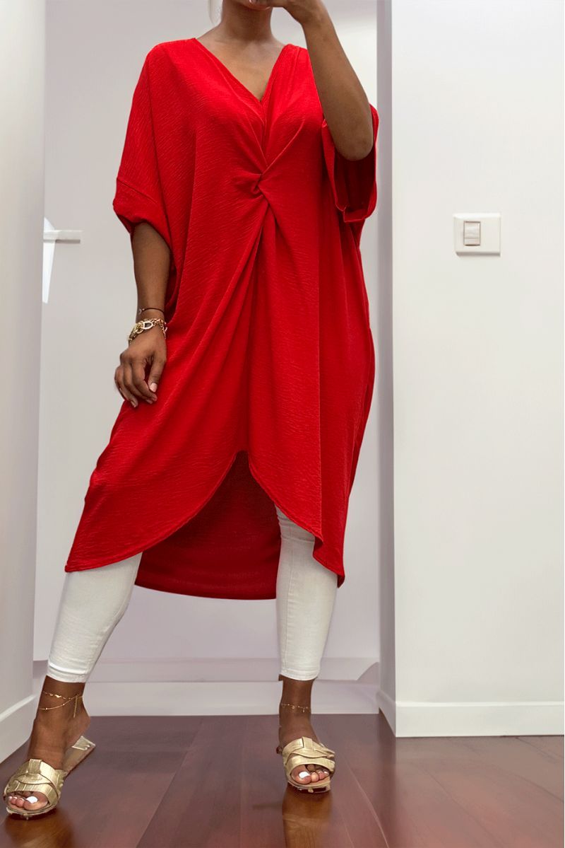 Robe rouge torsadé  - 2