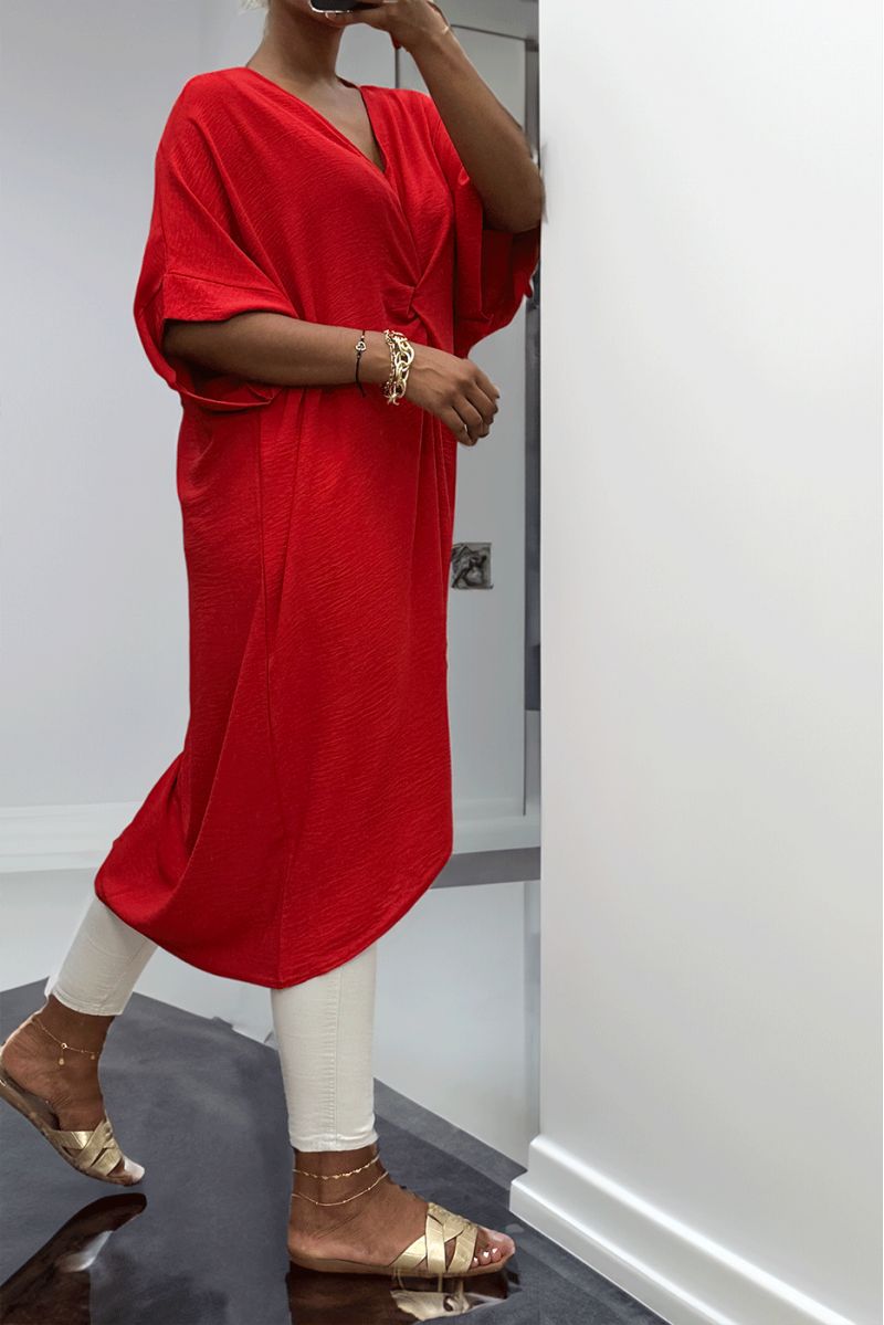 Robe rouge torsadé  - 3