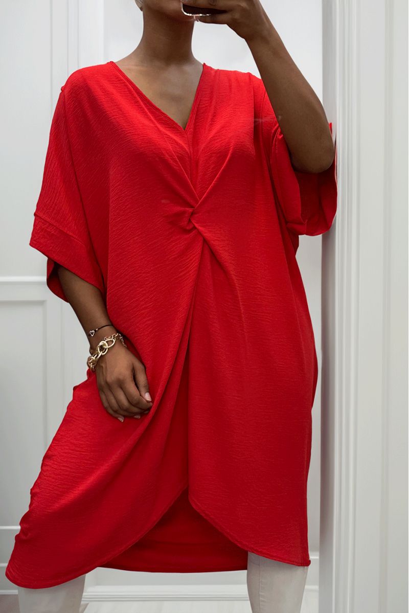 Robe rouge torsadé  - 4