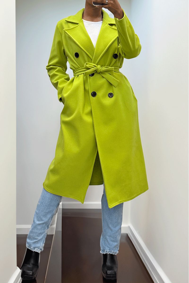 Mustard double hotsell breasted coat