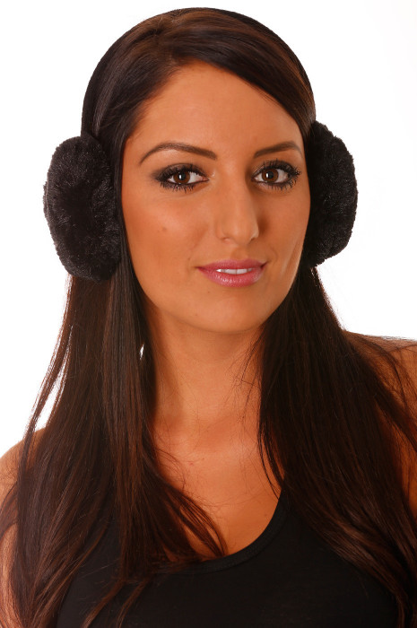 Black Fleece Style Earmuffs. - 1
